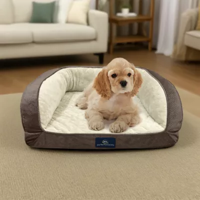 Serta Quilted Orthopedic Bolster Pet Couch Bed - Image 4