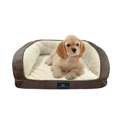 Serta Quilted Orthopedic Bolster Pet Couch Bed - Image 5