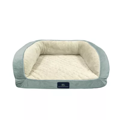 Serta Quilted Orthopedic Bolster Pet Couch Bed - Image 1