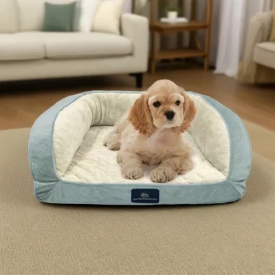 Serta Quilted Orthopedic Bolster Pet Couch Bed - Image 4