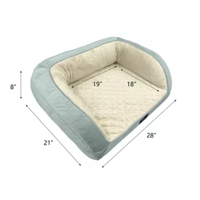 Serta Quilted Orthopedic Bolster Pet Couch Bed - Image 6