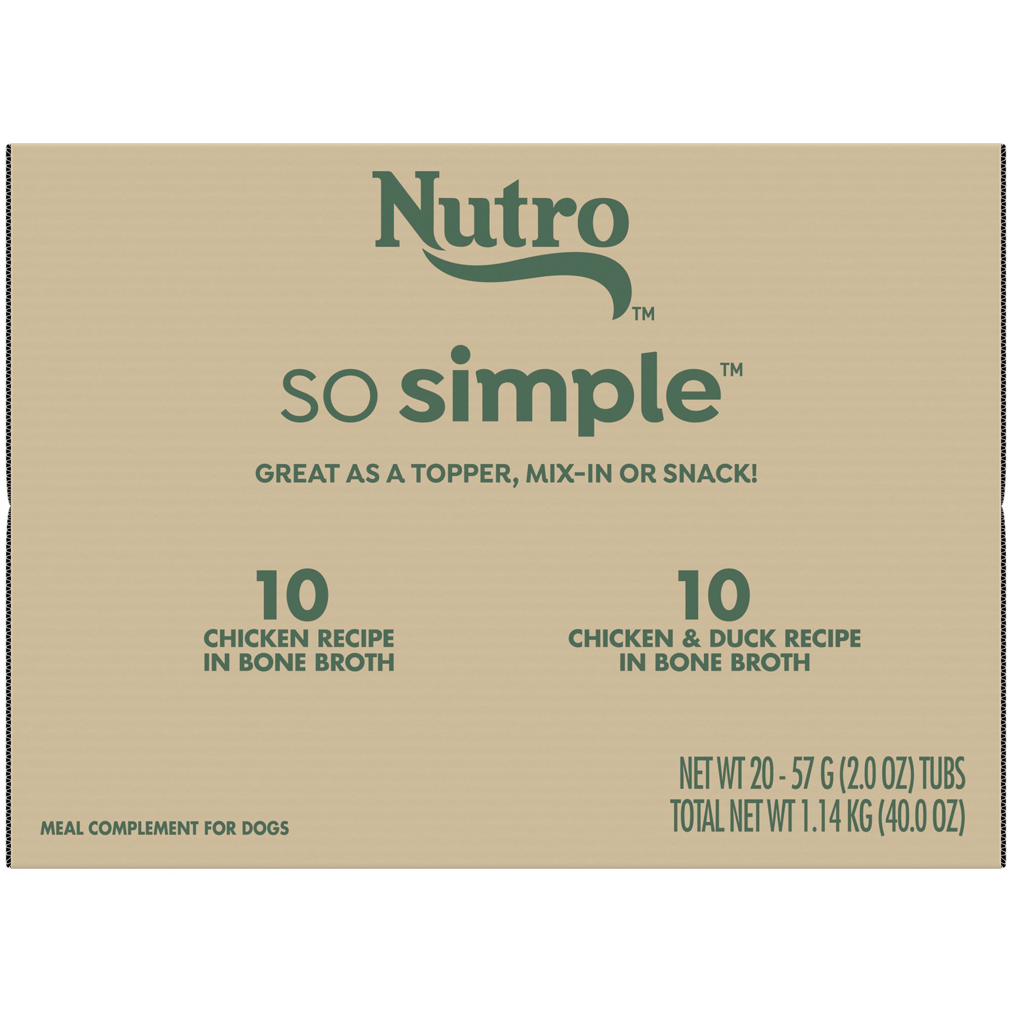 Nutro So Simple Adult Wet Dog Food Topper Variety Pack - Chicken, Chicken & Duck by Nutro