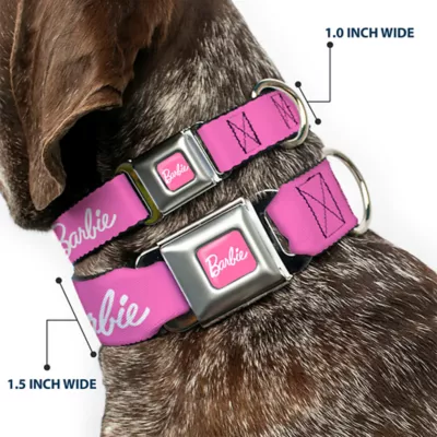 Buckle-Down Mattel Barbie Signature Script Logo Seatbelt Dog Collar - Image 2