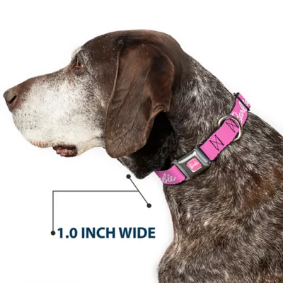 Buckle-Down Mattel Barbie Signature Script Logo Seatbelt Dog Collar - Image 6