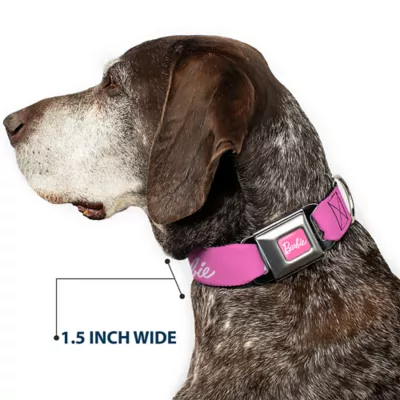 Buckle-Down Mattel Barbie Signature Script Logo Seatbelt Dog Collar - Image 7