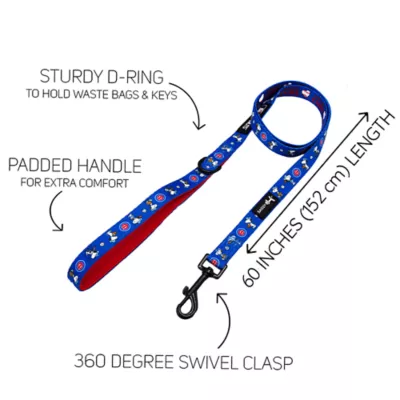 Sassy Woof MLB™ x Peanuts™ Chicago Cubs Dog Leash - 5 FT - Image 3