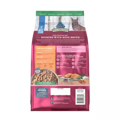 Blue Buffalo Wilderness Bone Broth Boosted High-Protein Diet Adult Indoor Cat Food - Salmon - Image 2