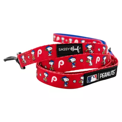 Sassy Woof MLB™ x Peanuts™ Philadelphia Phillies Dog Leash - 5 FT - Image 1