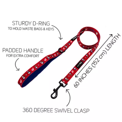 Sassy Woof MLB™ x Peanuts™ Philadelphia Phillies Dog Leash - 5 FT - Image 3
