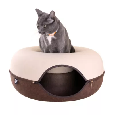 Travel Cat® Donut-Shaped Cat Hideaway Cave & Scratcher Cat Bed, Made With Claw-Resistant Felt - Image 1