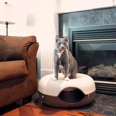 Travel Cat® Donut-Shaped Cat Hideaway Cave & Scratcher Cat Bed, Made With Claw-Resistant Felt - Image 2