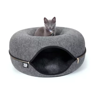 Travel Cat® Donut-Shaped Cat Hideaway Cave & Scratcher Cat Bed, Made With Claw-Resistant Felt - Image 1