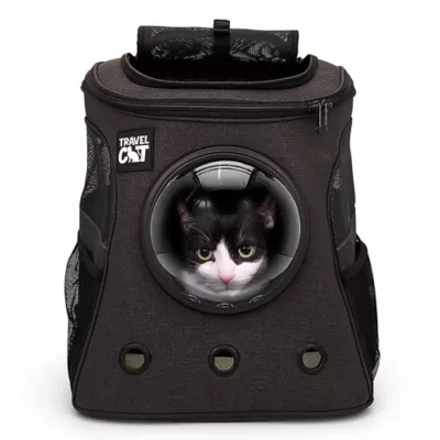 Travel Cat® Fat Cat Backpack Carrier W/ Bubble Window For Cats Up To 25lbs, Airline Approved - Image 1