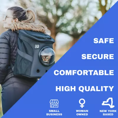 Travel Cat® Fat Cat Backpack Carrier W/ Bubble Window For Cats Up To 25lbs, Airline Approved - Image 5
