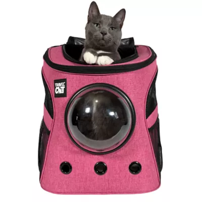 Travel Cat® Fat Cat Backpack Carrier W/ Bubble Window For Cats Up To 25lbs, Airline Approved - Image 1