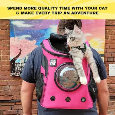 Travel Cat® Fat Cat Backpack Carrier W/ Bubble Window For Cats Up To 25lbs, Airline Approved - Image 2