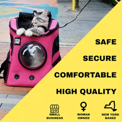 Travel Cat® Fat Cat Backpack Carrier W/ Bubble Window For Cats Up To 25lbs, Airline Approved - Image 5