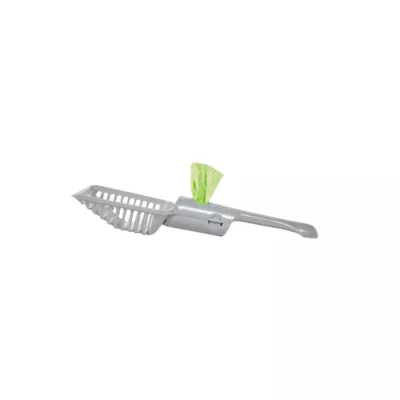 Moderna Pooper Scooper W/ Built-In Poop Pick-Up Bag Dispenser& Easy-to-Grip Handle- Grey - Image 3