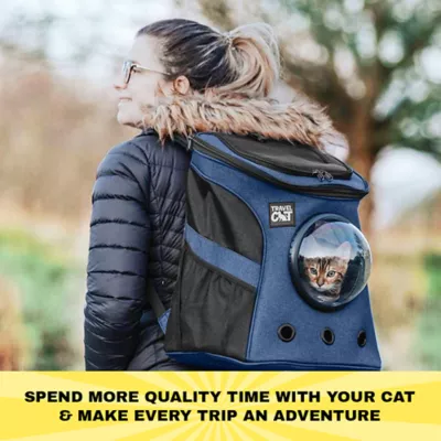 Travel Cat® Fat Cat Backpack Carrier W/ Bubble Window For Cats Up To 25lbs, Airline Approved - Image 2
