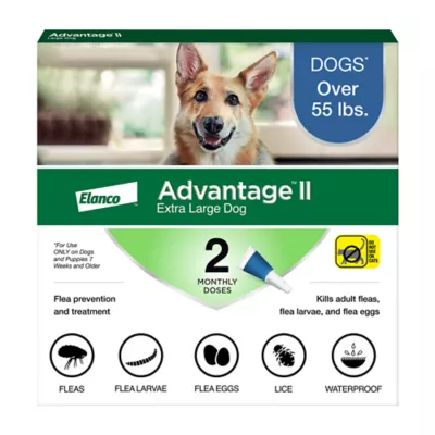 Advantage® II Flea Prevention & Treatment for Extra Large Dogs over 55 lbs, Monthly Doses - Image 1