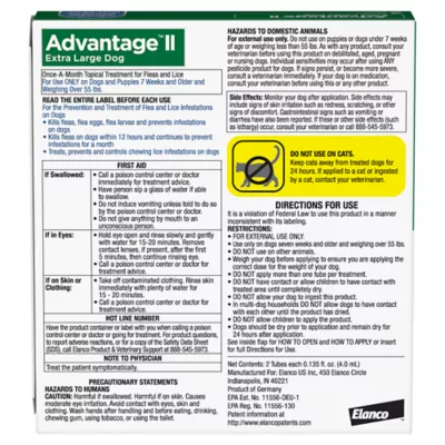 Advantage® II Flea Prevention & Treatment for Extra Large Dogs over 55 lbs, Monthly Doses - Image 2
