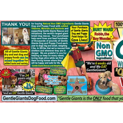 Gentle Giants All Life Stages Dry Dog Food - Natural, Non GMO, Beef and Bacon Flavor - Image 9