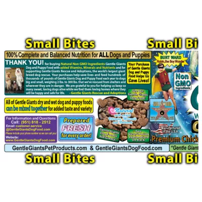 Gentle Giants Small Bites All Life Stages Dry Dog Food - Natural, Non-GMO, Chicken - Image 9