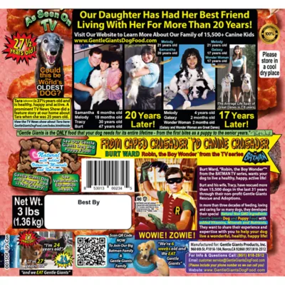 Gentle Giants All Life Stages Dry Dog Food - Natural, Non GMO, Beef and Bacon Flavor - Image 4