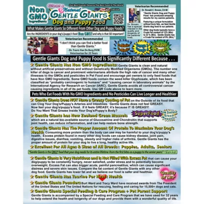 Gentle Giants All Life Stages Dry Dog Food - Natural, Non GMO, Beef and Bacon Flavor - Image 5