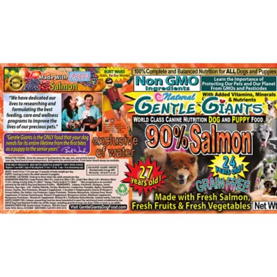 Gentle Giants All Life Stages Wet Dog Food - Natural, Non-GMO, Salmon Pate' - Image 4
