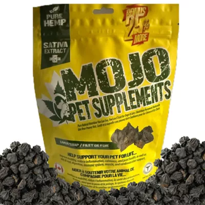 Mojo Pet Supplements Full-Spectrum Hemp Sativa Chewable Tablets for Dogs & Cats - Liver Snap - Image 1