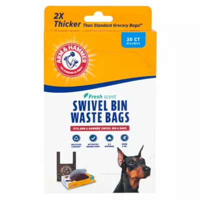 Arm & Hammer Heavy Duty Pet Waste Bafgs For Swivel Bin & Rake Dog Pooper Scooper, 20ct Refill - Image 1