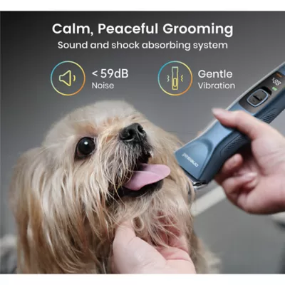 Oneisall Cordless Professional Dog Grooming Clippers W/ Premium High Carbon Steel Blades, Blue - Image 7