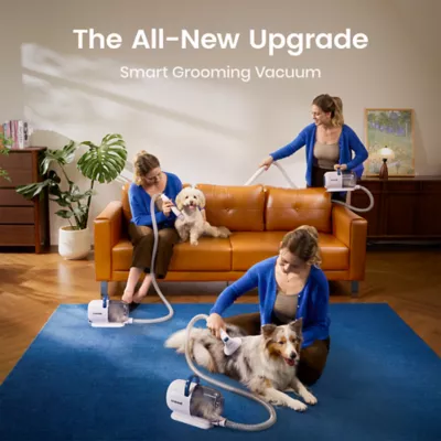 Oneisall 6-in-1 Dog Grooming Vacuum Kit W/ 1500PA Suction Power & Quiet Mode Setting, Blue - Image 9