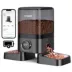 Oniesall 5L Automatic Cat Feeder For Multi-Cat Households W/ Dual Power Supply & App Control, Black image thumbnail 1