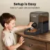 Oneisall 3 Liter Automatic Cat Feeder W/ Anti-Topple Design & Non-Slip Pads, Black image thumbnail 4