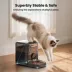 Oneisall 3 Liter Automatic Cat Feeder W/ Anti-Topple Design & Non-Slip Pads, Black image thumbnail 5