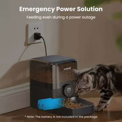 Oneisall 3 Liter Automatic Cat Feeder W/ Anti-Topple Design & Non-Slip Pads, Black - Image 7