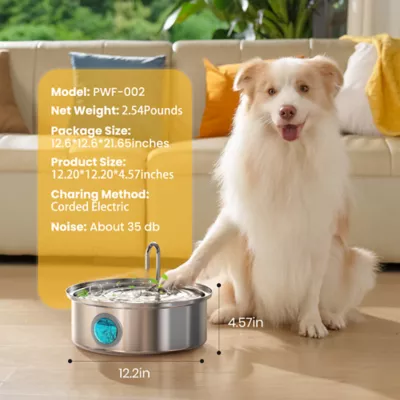Oneisall 7L Pet Water Fountain W/ 5-Layer Filtration & Faucet Design, Multi-Pet Household Friendly - Image 2