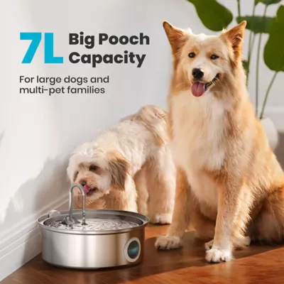 Oneisall 7L Pet Water Fountain W/ 5-Layer Filtration & Faucet Design, Multi-Pet Household Friendly - Image 3