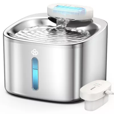 Oneisall 3.5L Cordless Stainless Steel Water Fountain  W/ 60 Day Power Supply & 3-Layer Filtration - Image 1