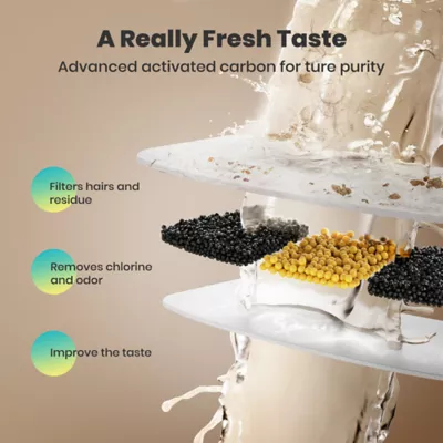 Oneisall 3.5L Cordless Stainless Steel Water Fountain  W/ 60 Day Power Supply & 3-Layer Filtration - Image 6