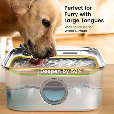 Oneisall 10 Liter Stainless Steel Pet Water Fountain W/ Washable & Reusable Sponge FIlter - Image 5