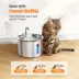 Oneisall 2 Liter Stainless Steel Cat Water Fountain W/ 3-Layer Filtration & Faucet Design image thumbnail 3