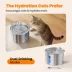 Oneisall 2 Liter Stainless Steel Cat Water Fountain W/ 3-Layer Filtration & Faucet Design image thumbnail 4