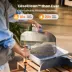Oneisall Open-Top Self-Cleaning Litter Box W/ Silicone Tracking Mat & 2 Rolls of Waste Bags, Gray image thumbnail 5