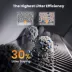Oneisall Open-Top Self-Cleaning Litter Box W/ Silicone Tracking Mat & 2 Rolls of Waste Bags, Gray image thumbnail 8