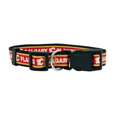 Pets First NHL Calgary Flames Satin Dog Collar - Image 1