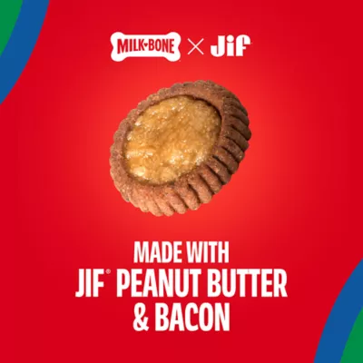 Milk-Bone Peanut Buttery Cups, Filled Soft Dog Treats With Jif Peanut Butter & Real Bacon - Image 5