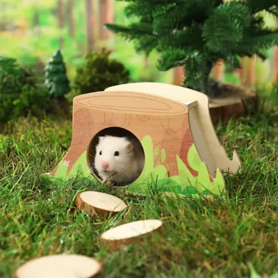 Mini & Moe Tree Stump Small Pet Hideout - Image 2